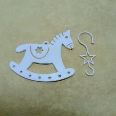 Sallanan At-Beyaz-Çam Ağacı Süsü 3lü