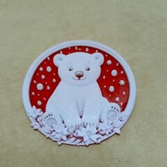 Noel Kutup Ayısı-Kırmızı-Çam Ağacı Süsü 3lü