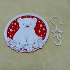 Noel Kutup Ayısı-Kırmızı-Çam Ağacı Süsü 3lü