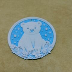 Noel Kutup Ayısı-Mavi-Çam Ağacı Süsü 3lü