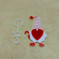 Gnom Noel Cücesi-Beyaz-Çam Ağacı Süsü 3lü