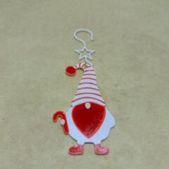 Gnom Noel Cücesi-Beyaz-Çam Ağacı Süsü 3lü