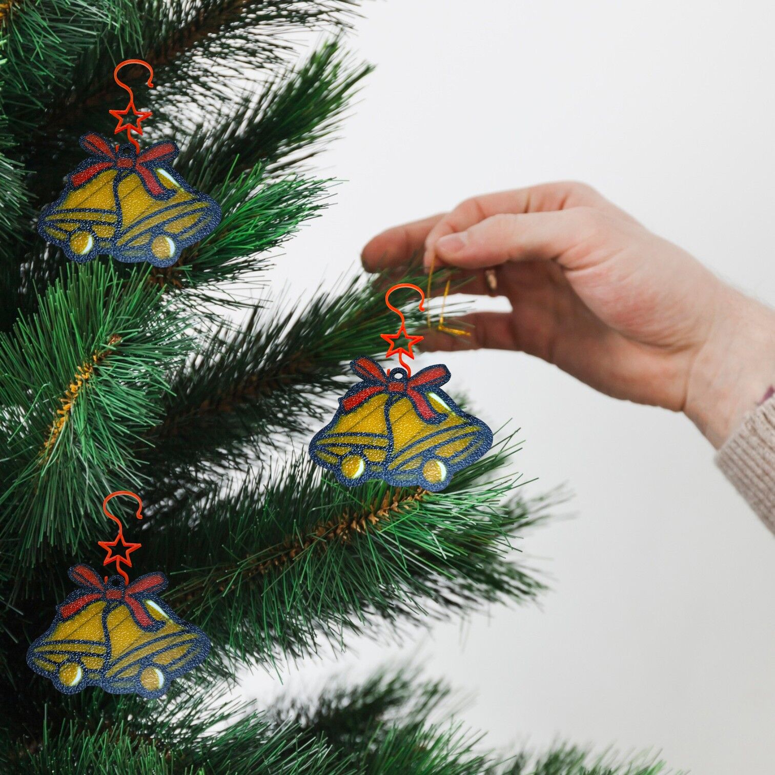 Çan-Gold-Çam Ağacı Süsü 3lü