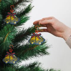 Çan-Gold-Çam Ağacı Süsü 3lü