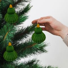 Helezon Yeşil-Çam Ağacı Süsü 3lü