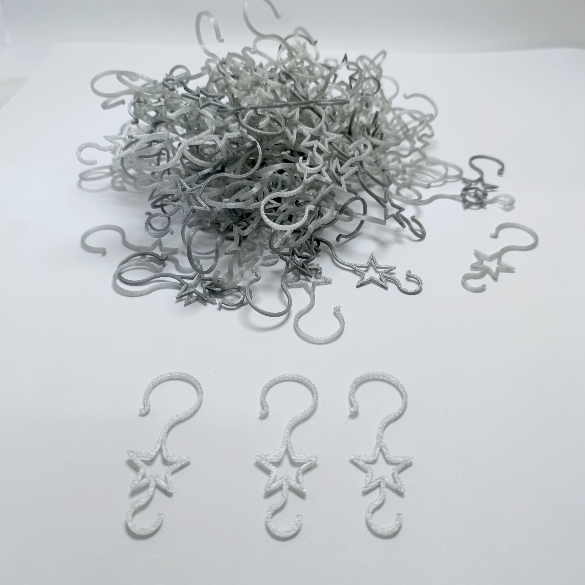 Yılbaşı Süsü Askı Aparatı 100lü-Gümüş