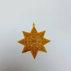 Gold Kutup Yıldızı -Çam Ağacı Süsü 3lü