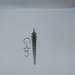 Gümüş Sarkıt Helezon  -Çam Ağacı Süsü 3lü