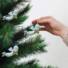 Yatan Melek  -Çam Ağacı Süsü 3lü