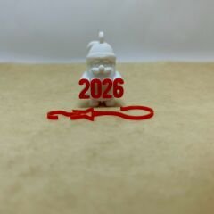 2026 Noel Baba  -Çam Ağacı Süsü 3lü