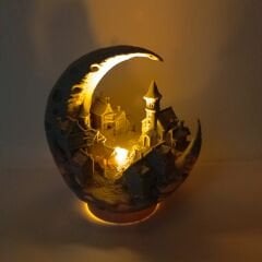 Ay Kasabası-Işıklı-Masa Üstü Dekor