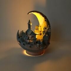 Ay Kasabası-Işıklı-Masa Üstü Dekor