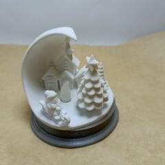 Ay Küresi-Işıklı-Noel Baba  -Yılbaşı Dekoru