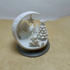 Ay Küresi-Işıklı-Noel Baba  -Yılbaşı Dekoru