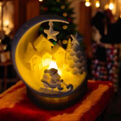 Ay Küresi-Işıklı-Noel Baba  -Yılbaşı Dekoru