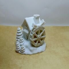 Değirmenli Noel Evi-Işıklı-Yılbaşı Dekoru