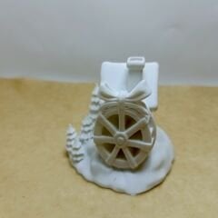 Değirmenli Noel Evi-Işıklı-Yılbaşı Dekoru