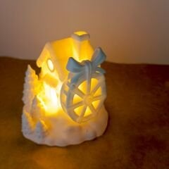 Değirmenli Noel Evi-Işıklı-Yılbaşı Dekoru