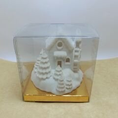 Değirmenli Noel Evi-Işıklı-Yılbaşı Dekoru