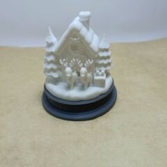 Ren Geyikli Noel Ev-Işıklı-Yılbaşı Dekoru