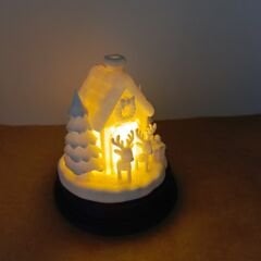 Ren Geyikli Noel Ev-Işıklı-Yılbaşı Dekoru