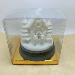 Ren Geyikli Noel Ev-Işıklı-Yılbaşı Dekoru