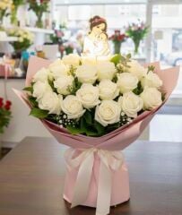 Anne Çocuk -  Işıklı Buket Süsü