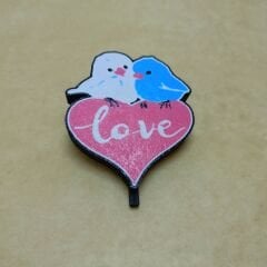 Love Kuşlar -  Işıklı Buket Süsü