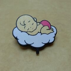 Bulutta Kız Bebek -  Işıklı Buket Süsü