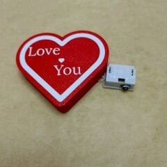 Kalp I love You -  Işıklı Buket Süsü