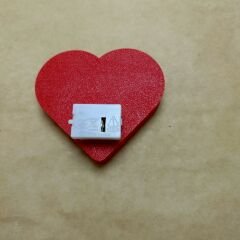 Kalp I love You -  Işıklı Buket Süsü