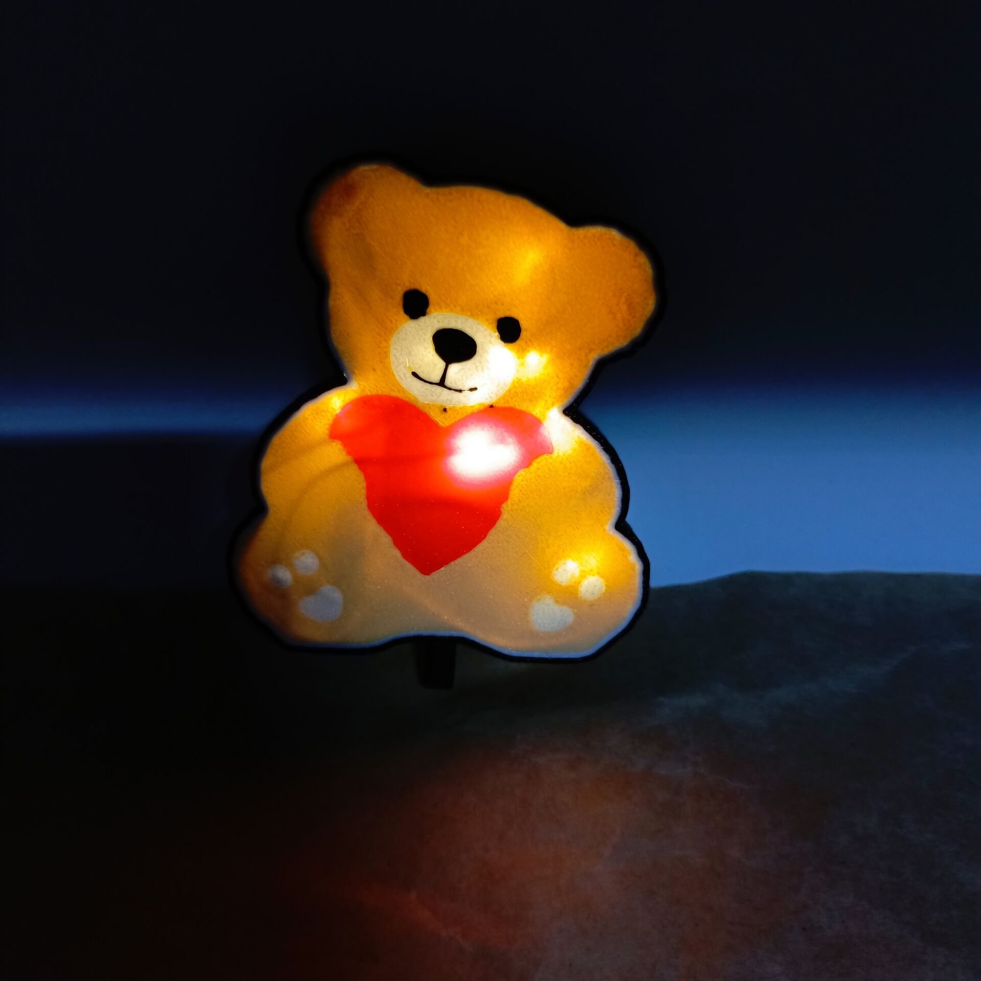 Kalpli Ayıcık -  Işıklı Buket Süsü