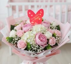 Kelebek -  Işıklı Buket Süsü