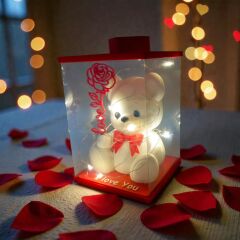 Işıklı I Love You Ayıcık Biblo (Kutulu)