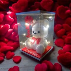 Işıklı I Love You Ayıcık Biblo (Kutulu)