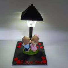 Lambalı Papatyalı Çift Biblo (Kutulu)