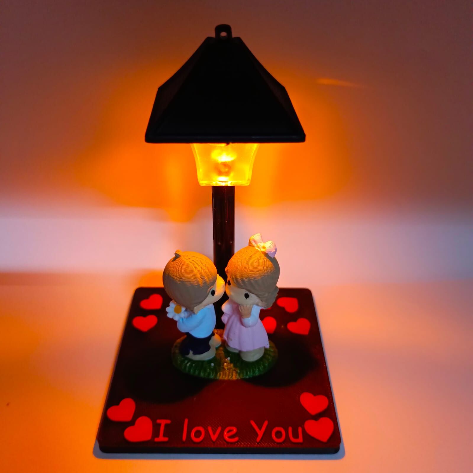 Lambalı Papatyalı Çift Biblo (Kutulu)