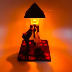 Lambalı Romantik Çift Biblo (Kutulu)