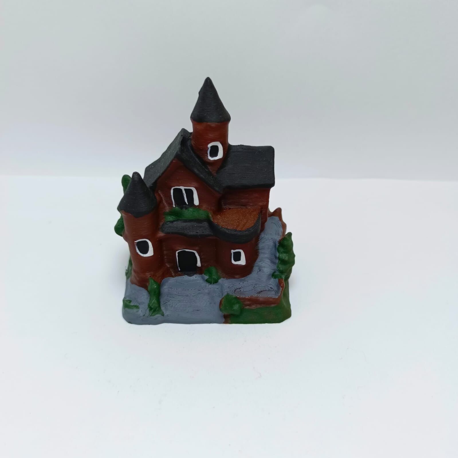 Çift Kubbeli Ev - Kahverengi - Teraryum Malzemesi