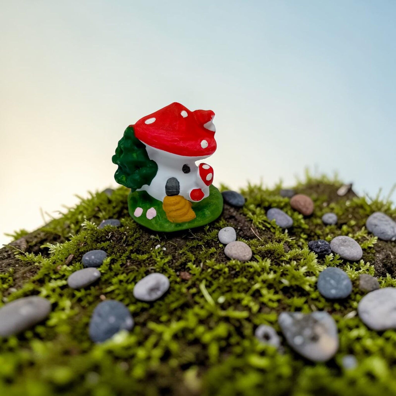 Merdivenli Mantar Ev -Kırmızı-Teraryum Malzemesi