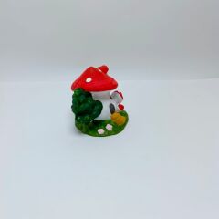 Merdivenli Mantar Ev -Kırmızı-Teraryum Malzemesi