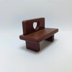 Kahverengi Kalp Motifli Bank-Teraryum Malzemesi