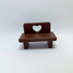 Kahverengi Kalp Motifli Bank-Teraryum Malzemesi