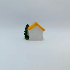 Mini Çam Ağaçlı Ev -Sarı-Teraryum Malzemesi