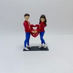 Kalp Tutan Çift -Teraryum Malzemesi