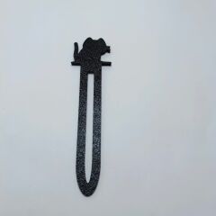 Kara Kedili Kırmızı Çubuklu - Kitap Ayracı