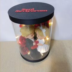 Sevgili Biblolu-Işıklı-Kutulu Güller 25cm