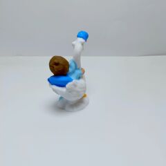 Şapkalı Leylekli Bebek -Mavi- Teraryum Malzemesi