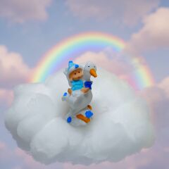 Leylekli Bebek -Mavi- Teraryum Malzemesi