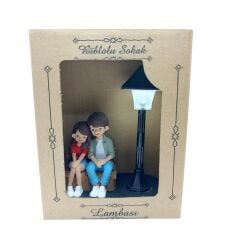 Minyatür Sokak Lambalı Sevimli Sevgililer